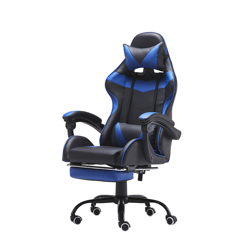 The high back ergonomic racing game chair is extendable, equipped with inclined armrests and lumbar support, and can be used for living rooms and computers