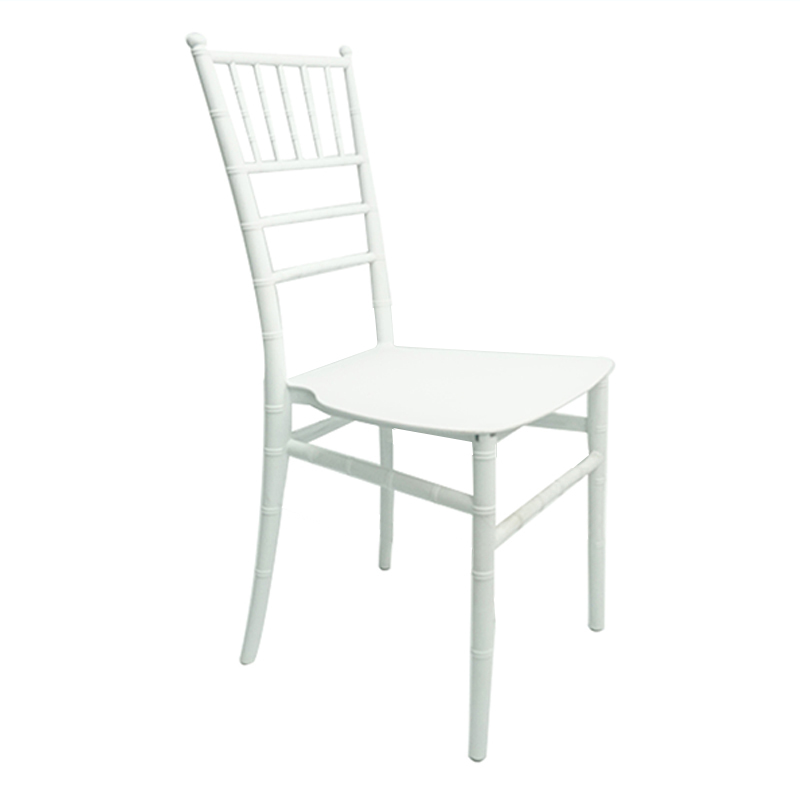 Luxury white gold bamboo chair durable activity chair PP plastic material hotel dining outdoor wedding furniture use