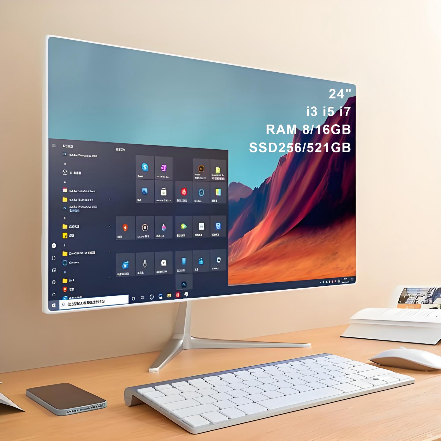 2025 new all-in-one computer AIO desktop computer Core I5 I7 I9 with LCD display screen