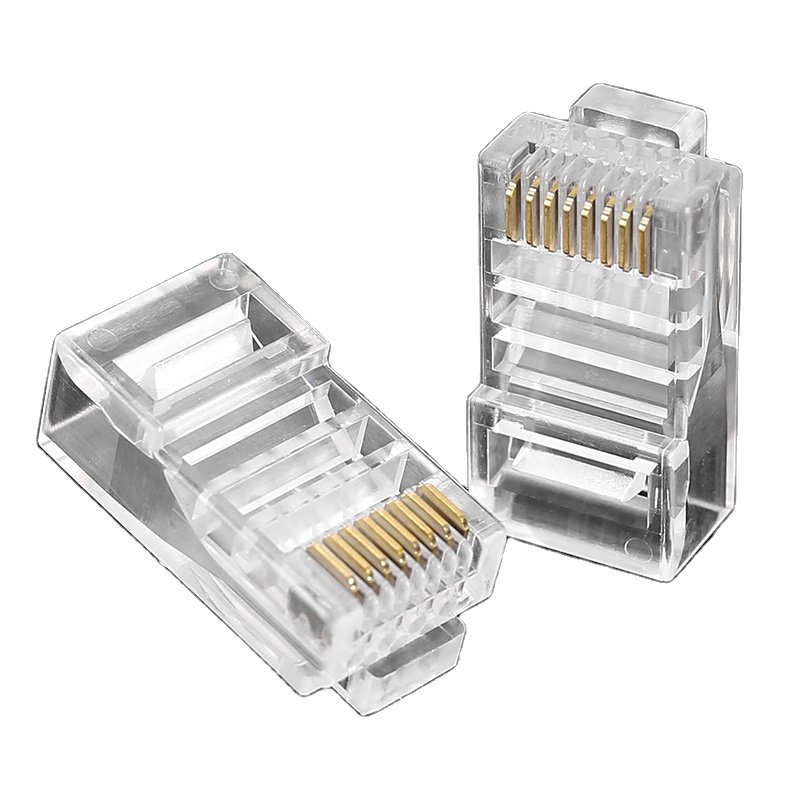 Factory priced 8P8C network connector RJ45 plug terminal for Category 5, Category 5e, and Category 6 cables