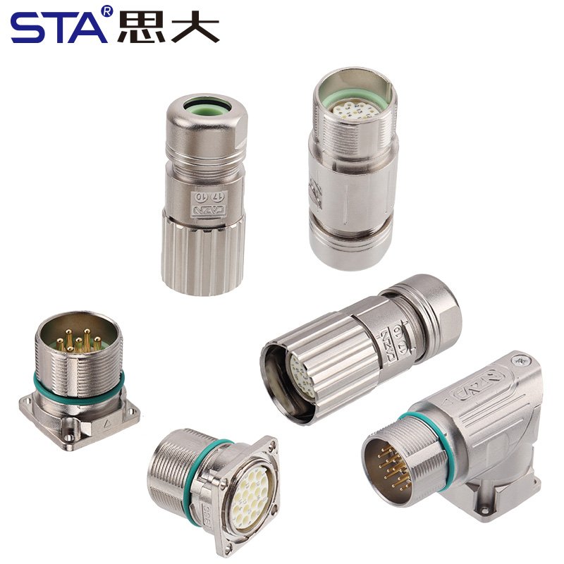 Wholesale IP67 M23 series 6 8 9 12 17 19 pin threaded coupling female male signal power connector socket
