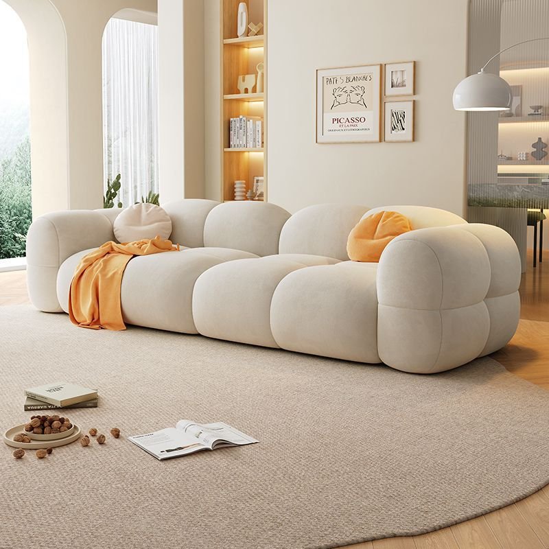 Popular sofa set furniture living room sofa modern luxury soft velvet white design sofa cloud elegant fabric home sofa