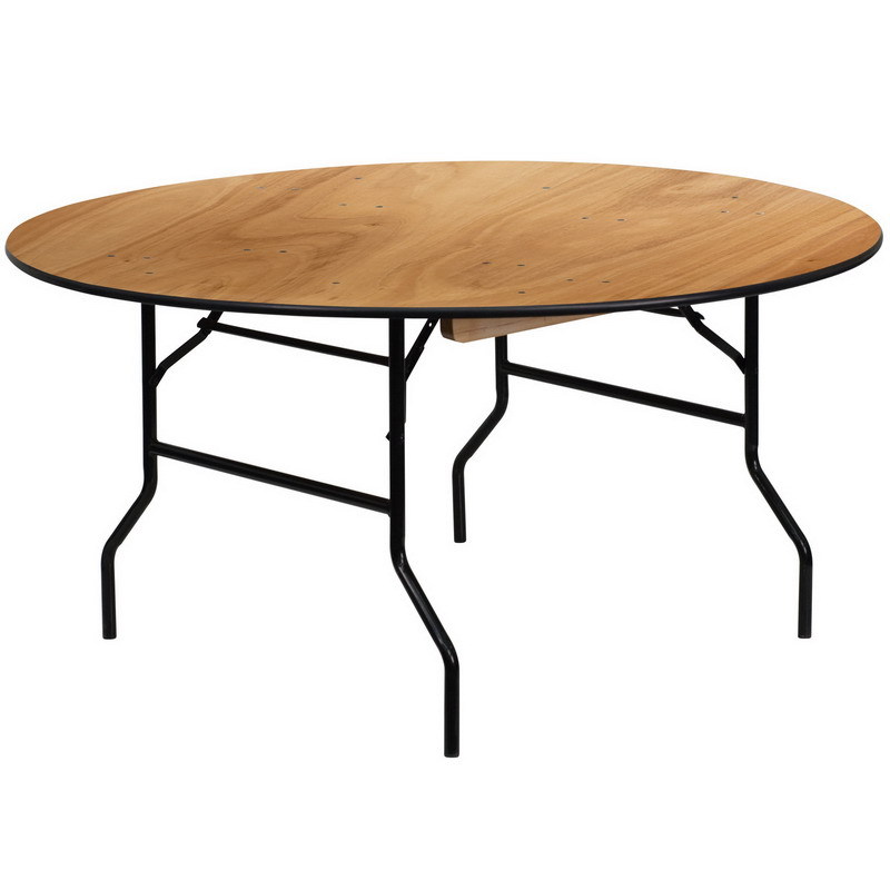 Wooden folding table, round table, banquet table, event, wedding banquet table, hotel restaurant, outdoor