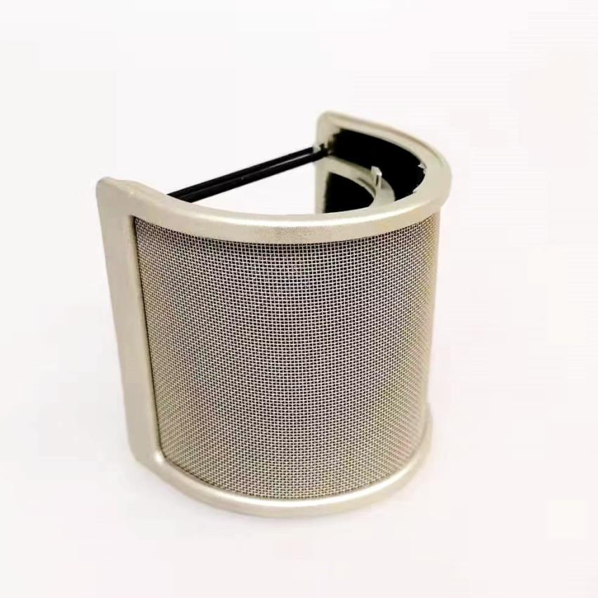 U-WS Champagne U-shaped 2-layer mesh high-quality soundproof microphone popular filter windshield, used for studio or live streaming